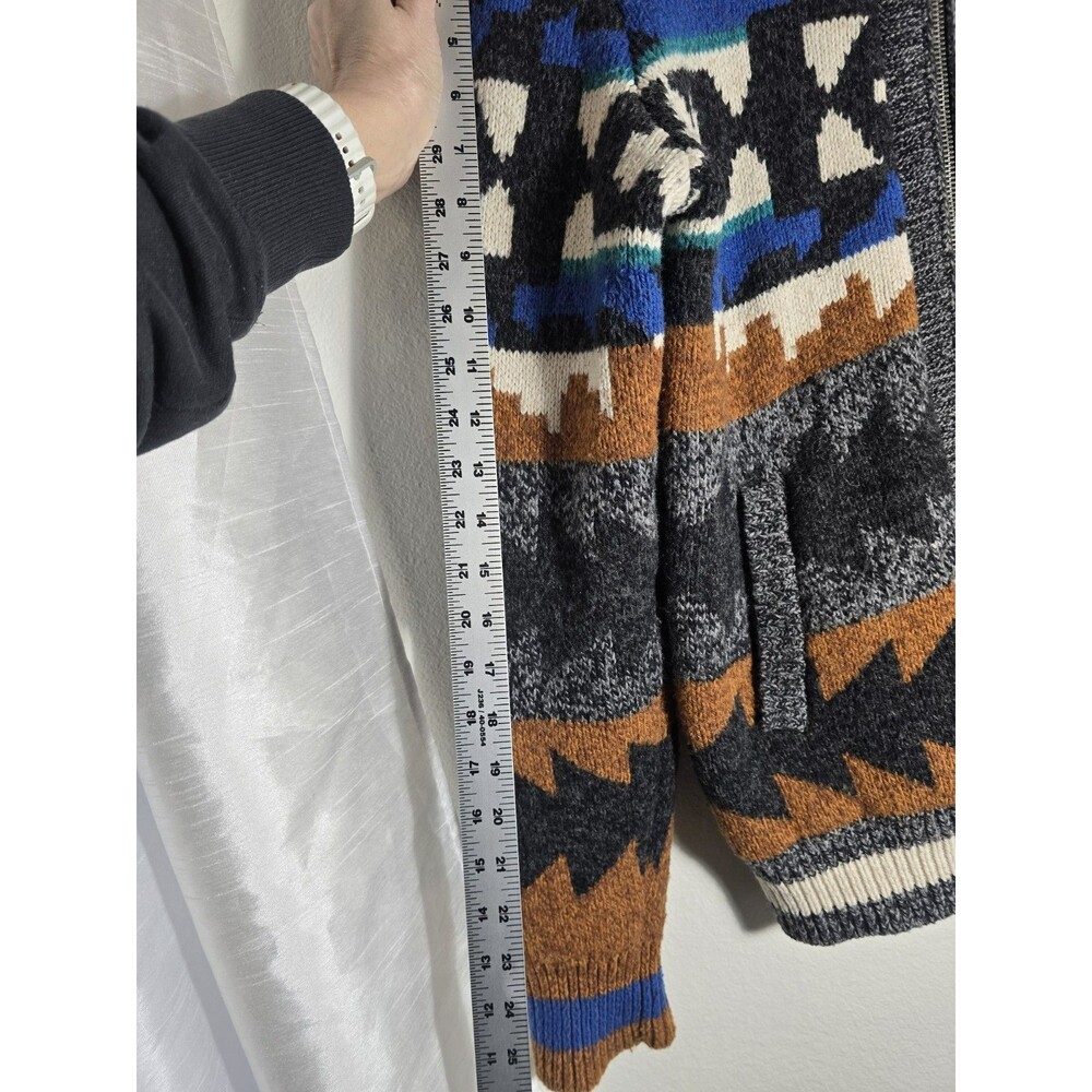 American Eagle Women’s Wool Blend Aztec Southwest Zip Knit Sweater Jacket S/P... - Picture 6 of 14